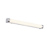 Bathroom Wall Light in Chrome with White Ribbed Glass (0711MOD76656)
