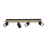 4 Light Spotlight LED Flush Light - Matt Black Metal (0483SAN772304BK)