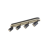 4 Light Spotlight LED Flush Light - Matt Black Metal (0483SAN772304BK)