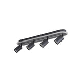4 Light Spotlight LED Flush Light - Matt Black Metal (0483SAN772304BK)