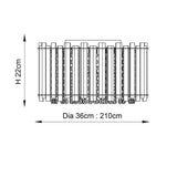 4 Light Flush in Polished Chrome and Crystals (0711HAN78698)