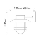 1 Light Wall light IP44 - Stainless Steel (0711JEN74703)