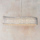 8 Light Linear Pendant in Polished Chrome - Height Adjustable (0711GAL81979)
