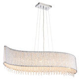 8 Light Linear Pendant in Polished Chrome - Height Adjustable (0711GAL81979)