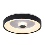 LED Flush With An Opal Glow - Matt Black Metal (0483POL8973538BK)