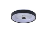 LED Flush With An Opal Glow - Matt Black Metal (0483POL8973538BK)
