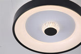 LED Flush With An Opal Glow - Matt Black Metal (0483POL8973538BK)