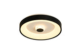 LED Flush With An Opal Glow - Matt Black Metal (0483POL8973538BK)