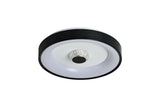 LED Flush With An Opal Glow - Matt Black Metal (0483POL8973538BK)