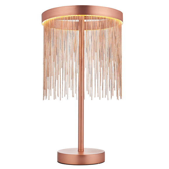 LED Table Lamp in Brushed Copper (0711ZEL92179)