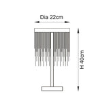 LED Table Lamp in Brushed Copper (0711ZEL92179)