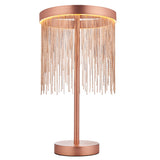 LED Table Lamp in Brushed Copper (0711ZEL92179)