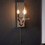 1 Light Wall Light in Polished Nickel (0711GAR92959)
