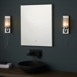 1 Light Wall Light in Chrome with Frosted Glass Shades (0711EDR92960)