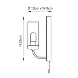 1 Light Wall Light in Chrome with Frosted Glass Shades (0711EDR92960)