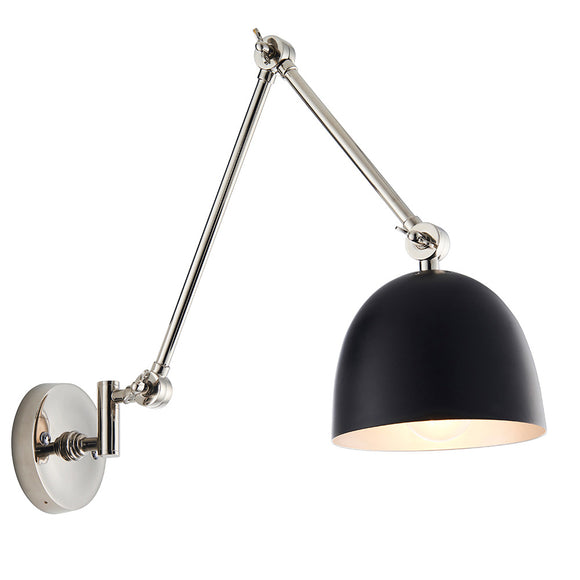 1 Light Swing Arm Wall Light Polished Nickel (0711LEH93431)
