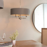 Statement 3 Light Pendant in Bright Nickel with Wrapped Charcoal Shade (0711HIG94394)