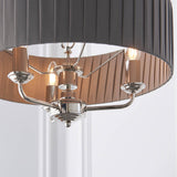 Statement 3 Light Pendant in Bright Nickel with Wrapped Charcoal Shade (0711HIG94394)