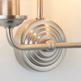 Sophisticated Twin Wall Light in Brushed Chrome with Natural Linen Shade (0711HIG94403)