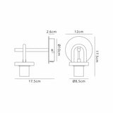 1 Light Wall Light Switched, E27, Brass Gold With 14cm Tubular Ribbed Glass, Green - Other Colours available  (1230RUBLTK2266)