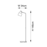 Matt Antique Brass / Matt Black Task Floor Lamp (0711MAY95465)