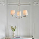 3 Light Pendant in Bright Nickel with White Vintage Shades (0711ORT95828)