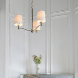 3 Light Pendant in Bright Nickel with White Vintage Shades (0711ORT95828)