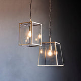 1 Light Pendant in Matt Antique Brass with Clear Glass Shade (0711HUR95835)
