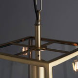 1 Light Pendant in Matt Antique Brass with Clear Glass Shade (0711HUR95835)