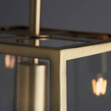 1 Light Pendant in Matt Antique Brass with Clear Glass Shade (0711HUR95835)