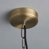 1 Light Pendant in Matt Antique Brass with Clear Glass Shade (0711HUR95835)