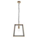 1 Light Pendant in Matt Antique Brass with Clear Glass Shade (0711HUR95835)