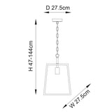 1 Light Pendant in Matt Antique Brass with Clear Glass Shade (0711HUR95835)