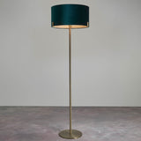 Floor Lamp in Antique Brass with Green Velvet Shade (0711HAY95838)