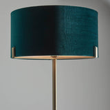 Floor Lamp in Antique Brass with Green Velvet Shade (0711HAY95838)