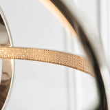 4 Light Pendant Finished in Bright Nickel, Faceted Reflective Detail (0711BAR95853)