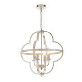 4 Light Pendant Finished in Bright Nickel, Faceted Reflective Detail (0711BAR95853)