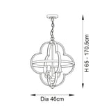 4 Light Pendant Finished in Bright Nickel, Faceted Reflective Detail (0711BAR95853)