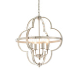4 Light Pendant Finished in Bright Nickel, Faceted Reflective Detail (0711BAR95853)