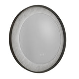 Illuminated Bathroom LED Mirror - Black With Marble Effect , IP44 (0483LUX96060BK)