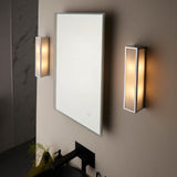 2 Light Bathroom Wall Light Chrome Plated with Frosted Glass Diffuser (0711NEW96137)