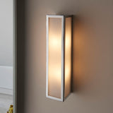 2 Light Bathroom Wall Light Chrome Plated with Frosted Glass Diffuser (0711NEW96137)