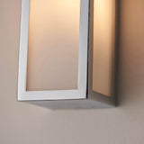 2 Light Bathroom Wall Light Chrome Plated with Frosted Glass Diffuser (0711NEW96137)