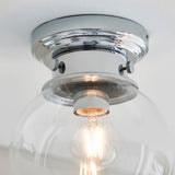 Clear Glass Shade Flush Fitting - Suitable for Bathroom IP44 (0711CHE96138)