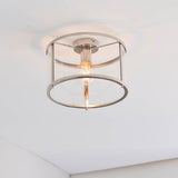 1 Light Flush in Bright Nickel with Clear Glass Shade (0711HOP96150)