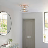 1 Light Flush in Bright Nickel with Clear Glass Shade (0711HOP96150)