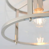 1 Light Flush in Bright Nickel with Clear Glass Shade (0711HOP96150)