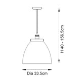 1 Light Large Pendant in Antique Brass (0711FRA98744)
