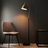 1 Light Task Floor Lamp in Antique Brass (0711FRA98748)
