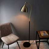 1 Light Task Floor Lamp in Antique Brass (0711FRA98748)